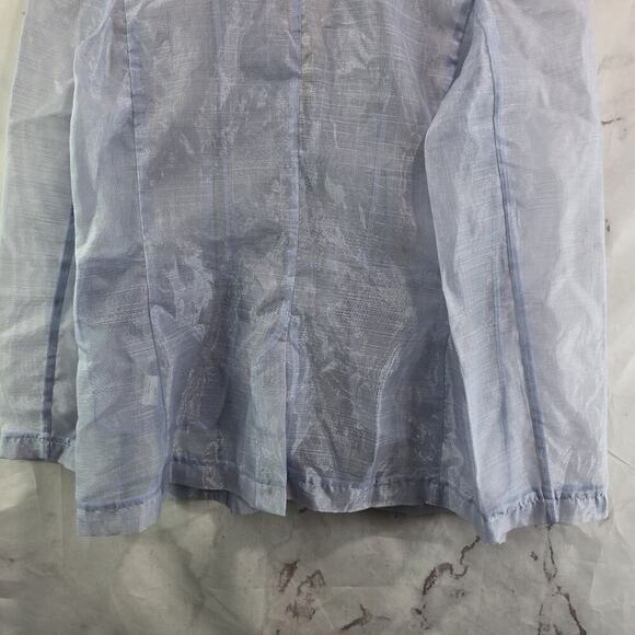 Anthropologie Blazer Womens Medium Blue Periwinkle Sheer Formal Jacket Dolan - Picture 7 of 13